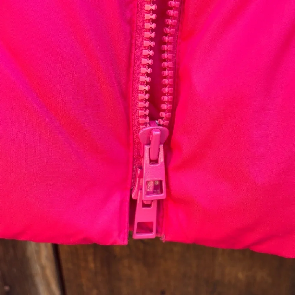 J. Crew Coral Puffer Long Coat w/Belt & Zip-up Front Size XS